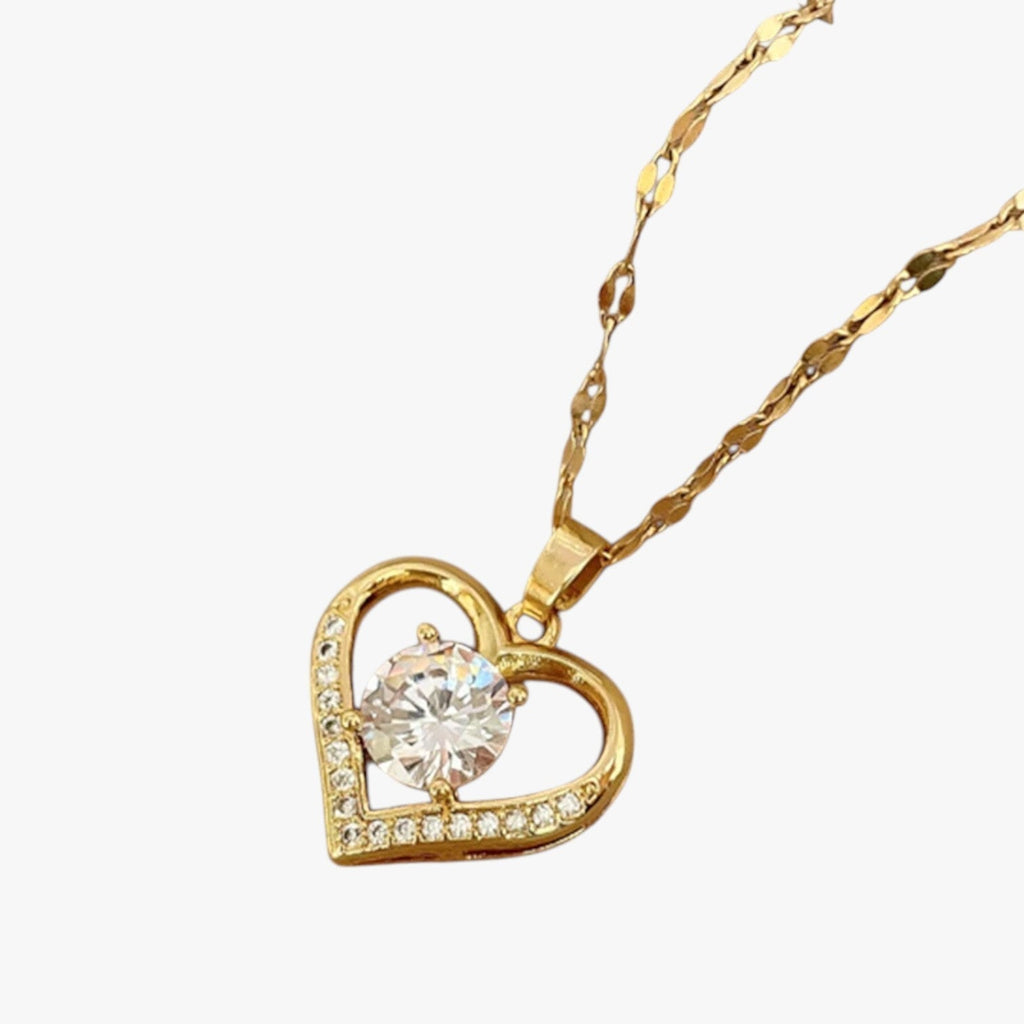 Jovie | Kette mit Herz- und Lippenanhänger aus Kristall