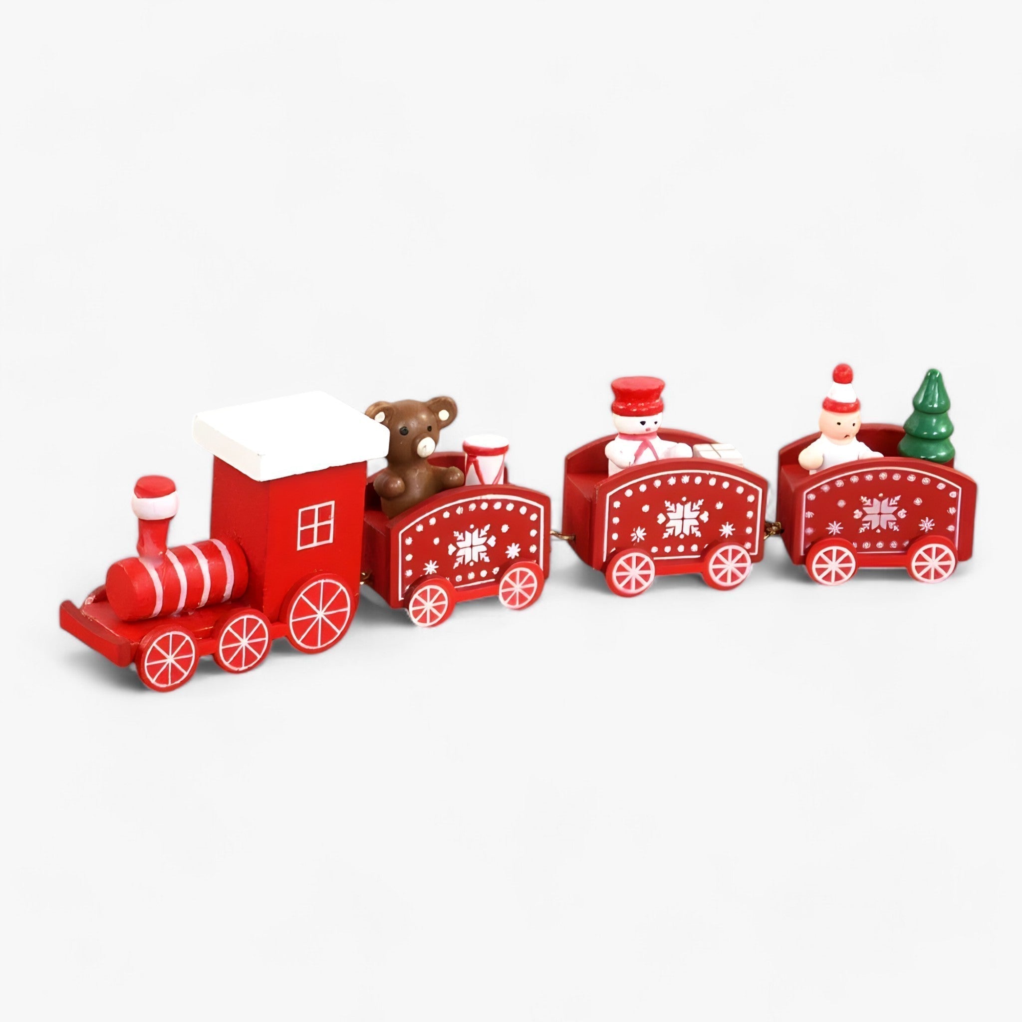 Launenhaft | Weihnachtliche Holzeisenbahn-Verzierung – festliche Dekoration und Geschenk für Kinder
