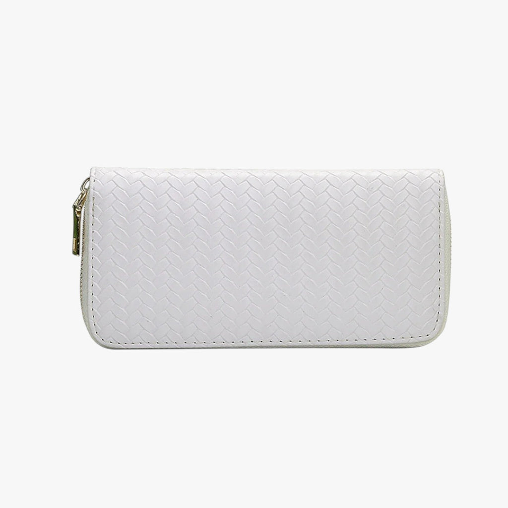 Elfenbein | Elegantes langes Portemonnaie mit Handytasche und Kartenfach