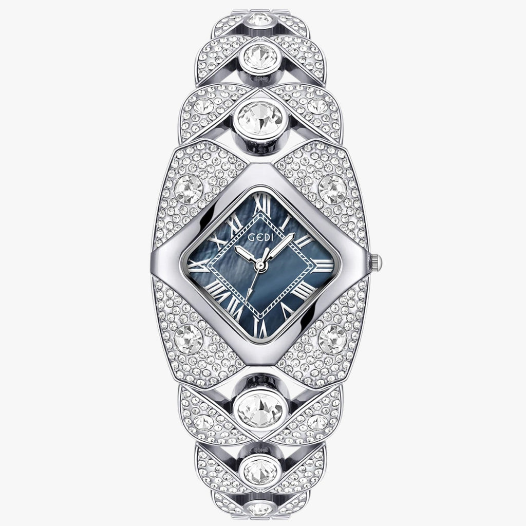 Callie | Damenuhr 2025 Eleganz mit Licht, Diamanten und wasserdichtem Design