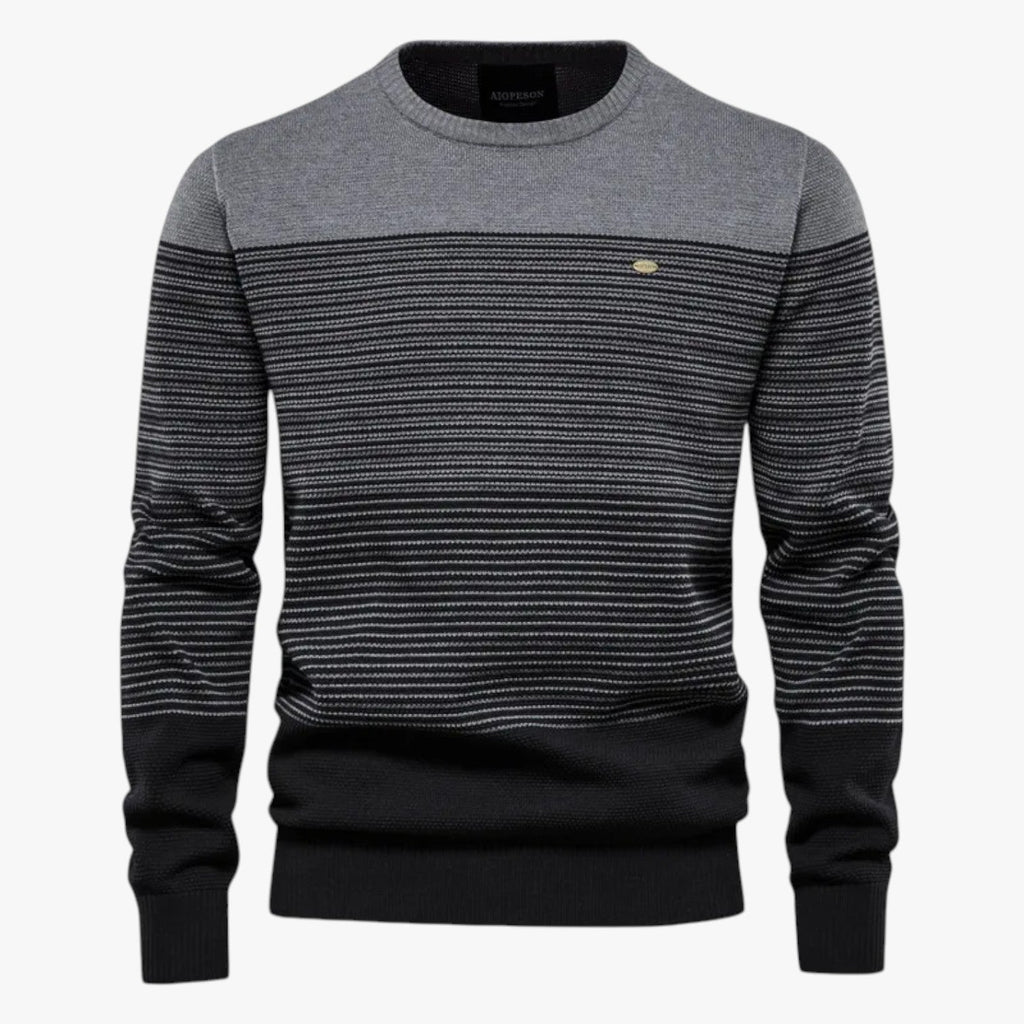 Eugene | Herren Ringel-Pullover mit Rundhalsausschnitt – Slim Fit und hochwertige Wärme