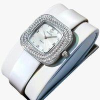 Blair | Elegante quadratische Lederuhr