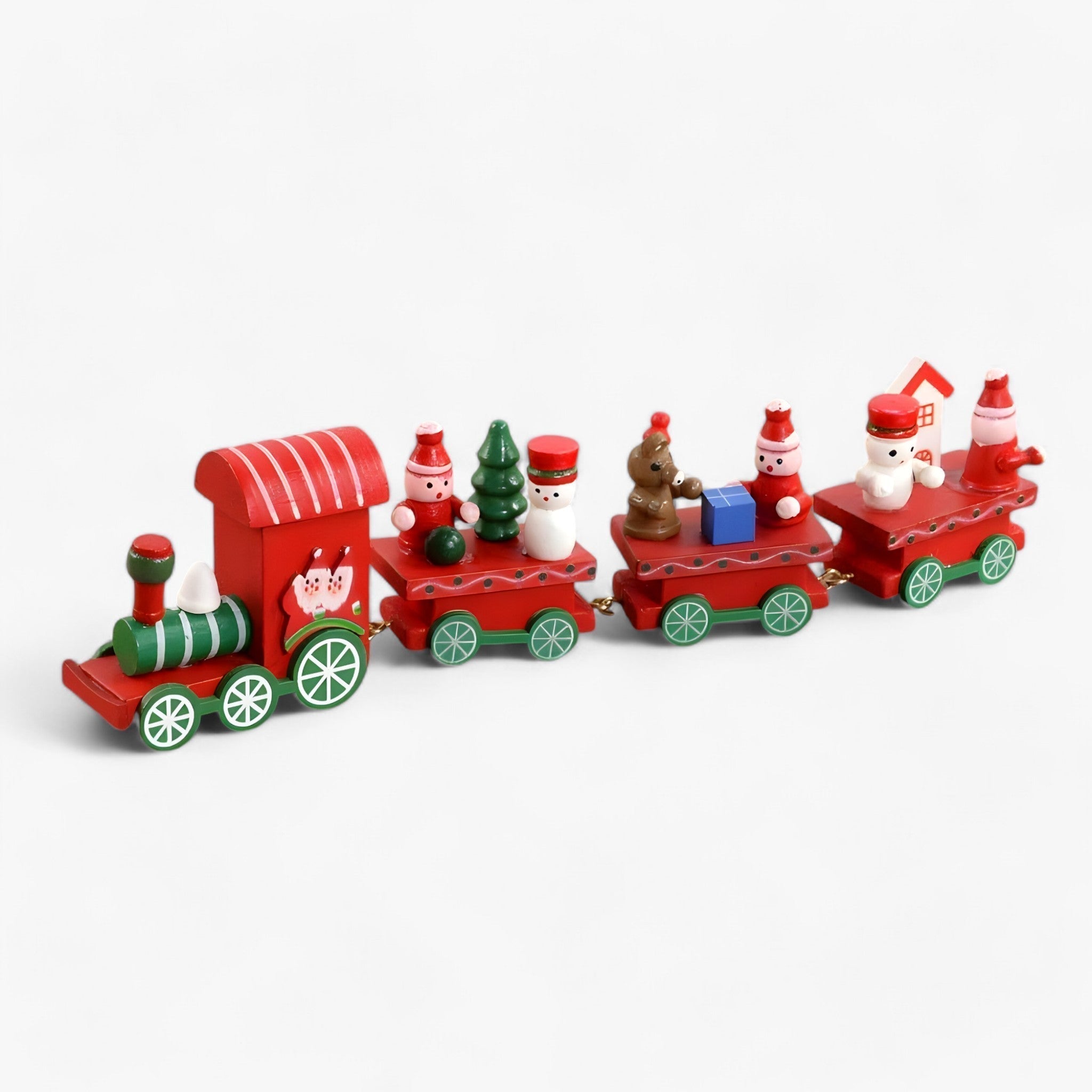 Launenhaft | Weihnachtliche Holzeisenbahn-Verzierung – festliche Dekoration und Geschenk für Kinder