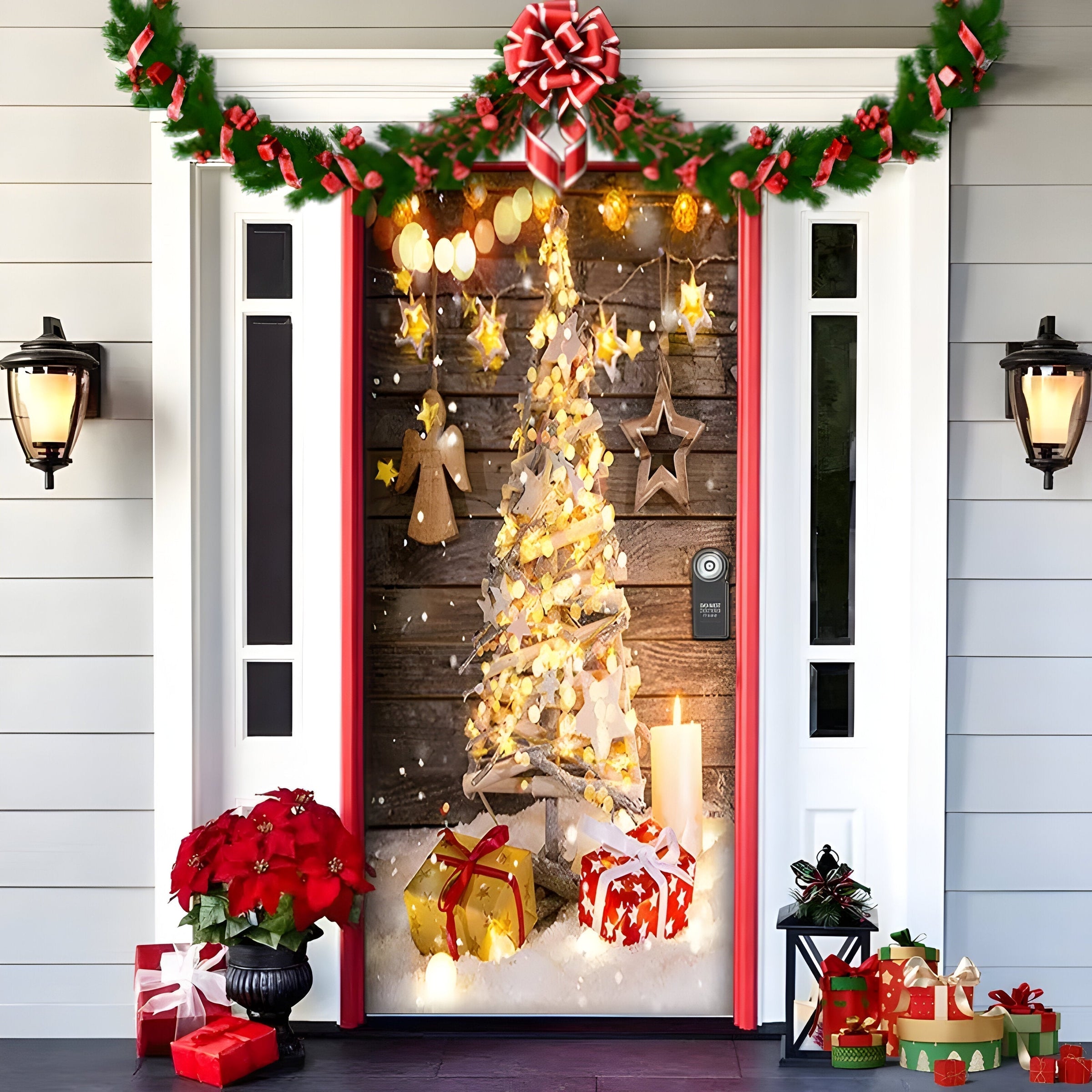 HolidayCheer | Polyester Weihnachts Hintergrundbanner - Schaffen Sie eine Festliche Atmosphäre für Ihre Dekorationen