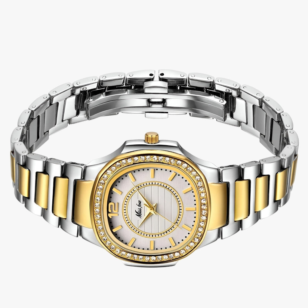 Gwen | Elegante wasserdichte Uhr mit Diamanten
