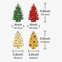 Putuo Decor | Weihnachtsbaum Tischdekoration - Set aus 4 Teilen für Wohnzimmer, Landhaus und Geschenke