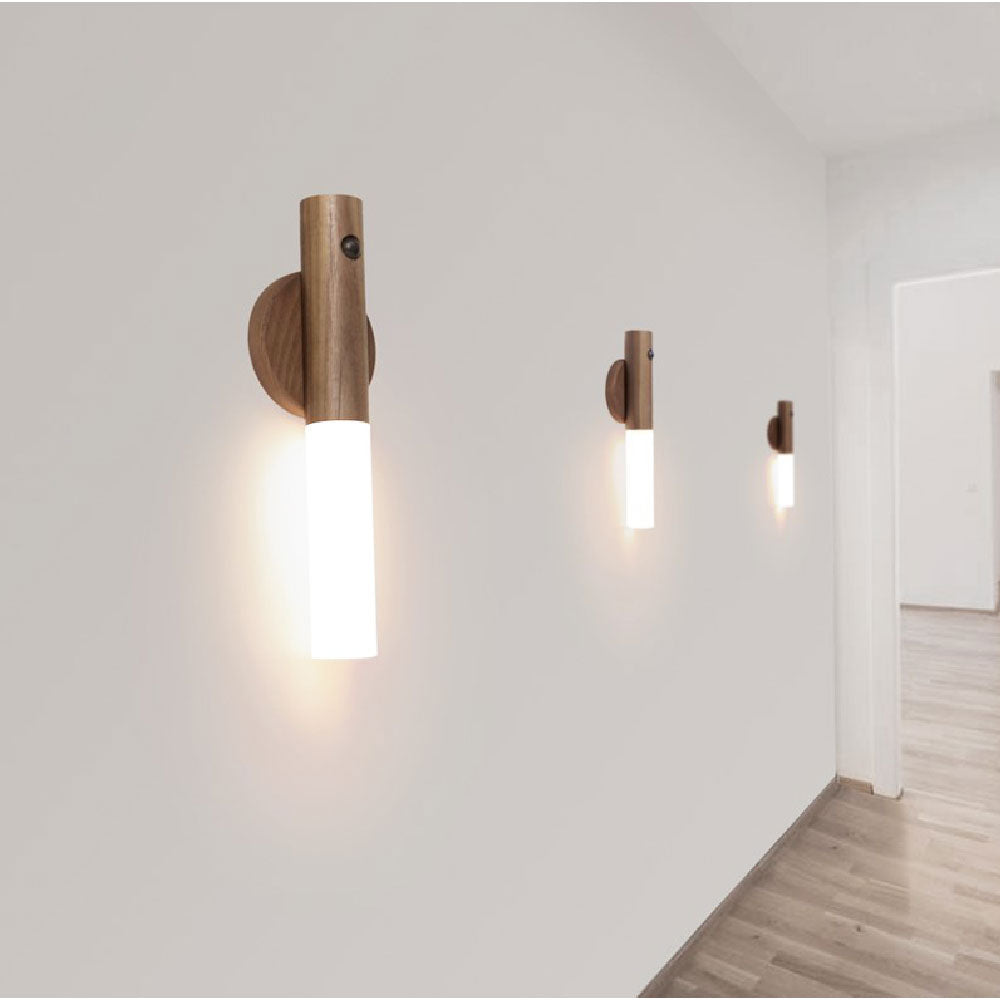 Stilvolle magnetische kabellose Lampe mit Holz