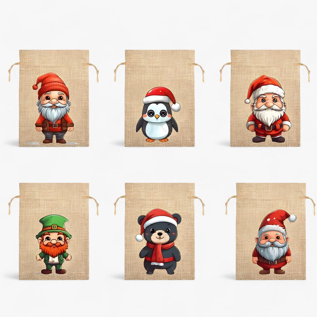 Weihnachtsgeschenktüten mit Weihnachtsmann – perfekt, um Kindern Freude zu bereiten