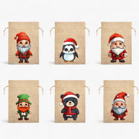 Weihnachtsgeschenktüten mit Weihnachtsmann – perfekt, um Kindern Freude zu bereiten