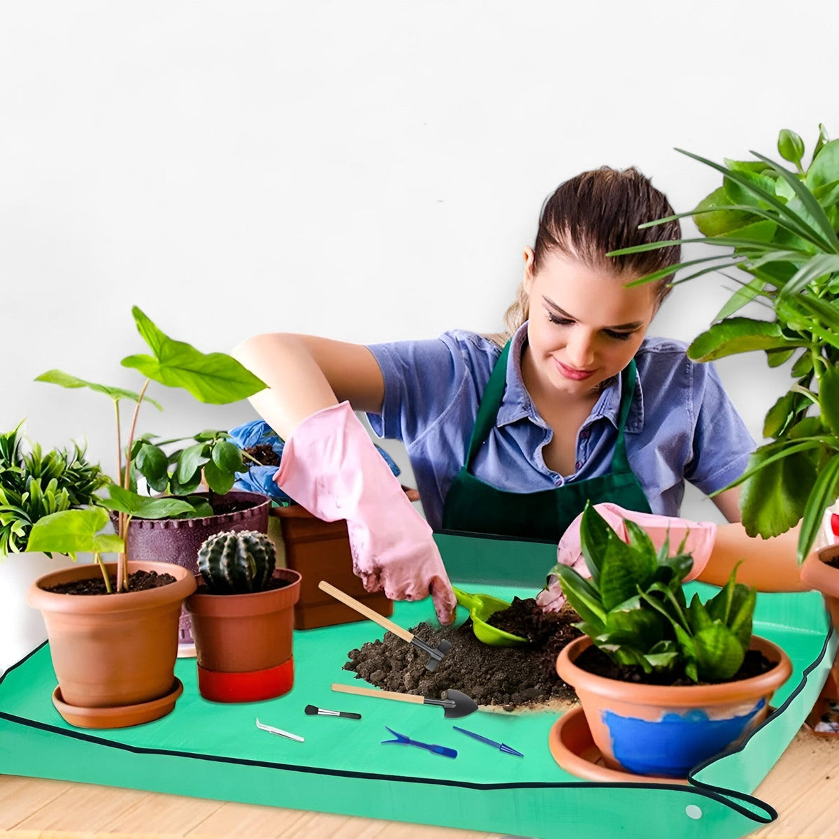 Faltbare Pflanzmatte - Wasserfeste Gartenhilfe zum einfachen Umpflanzen