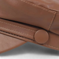 Nova | Oktagonale Flache Mütze | PU-Leder-Hut