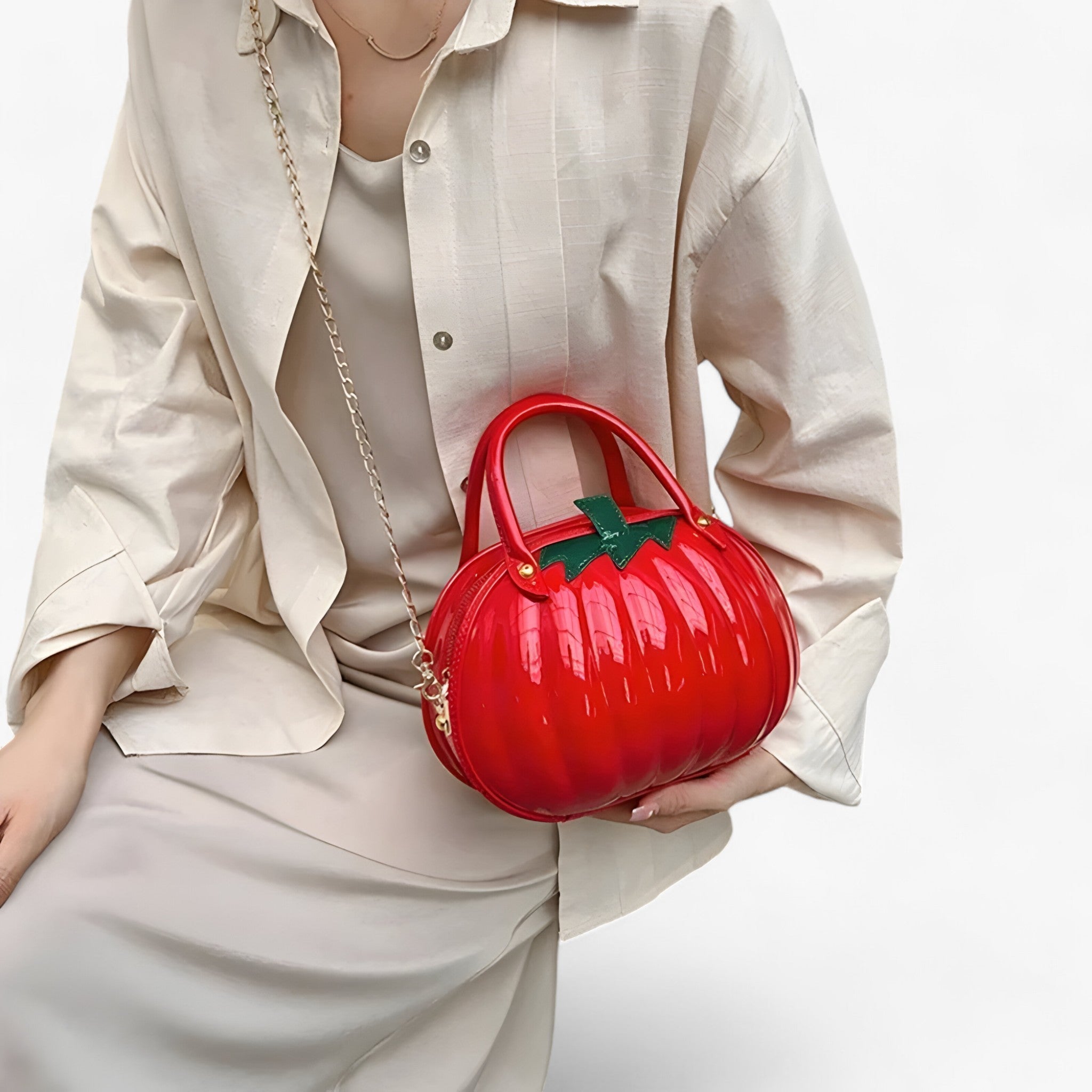 Kreative Handtasche Kürbis - Trendy und Stylische Schultertasche für Frauen