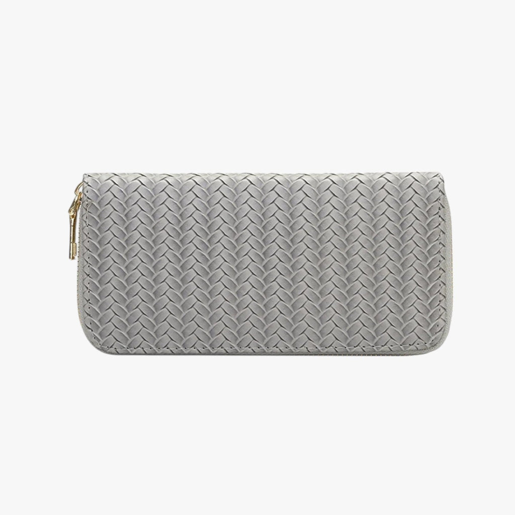 Elfenbein | Elegantes langes Portemonnaie mit Handytasche und Kartenfach