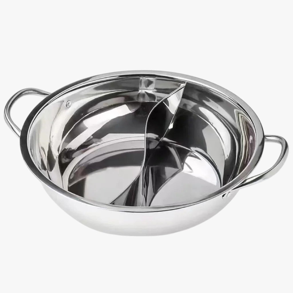 Mallory | 2-in-1 Topf aus Edelstahl 30 cm – Kocht gleichzeitig zwei Gerichte