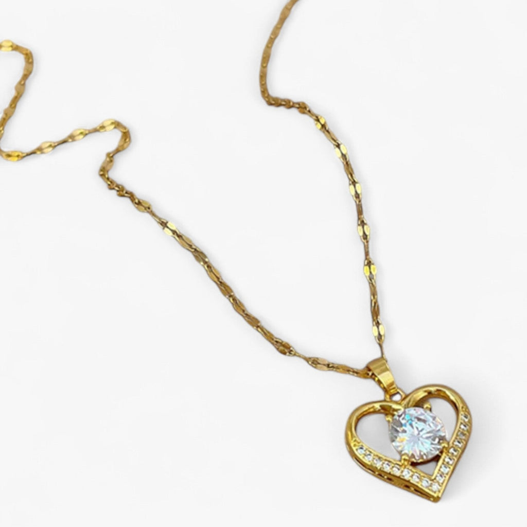 Jovie | Kette mit Herz- und Lippenanhänger aus Kristall