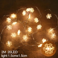 TwinkleLights | LED Lichterschlauch 20LED - Beleuchten Sie Ihre Feste mit dem Weihnachtsmann und Schneeflocken
