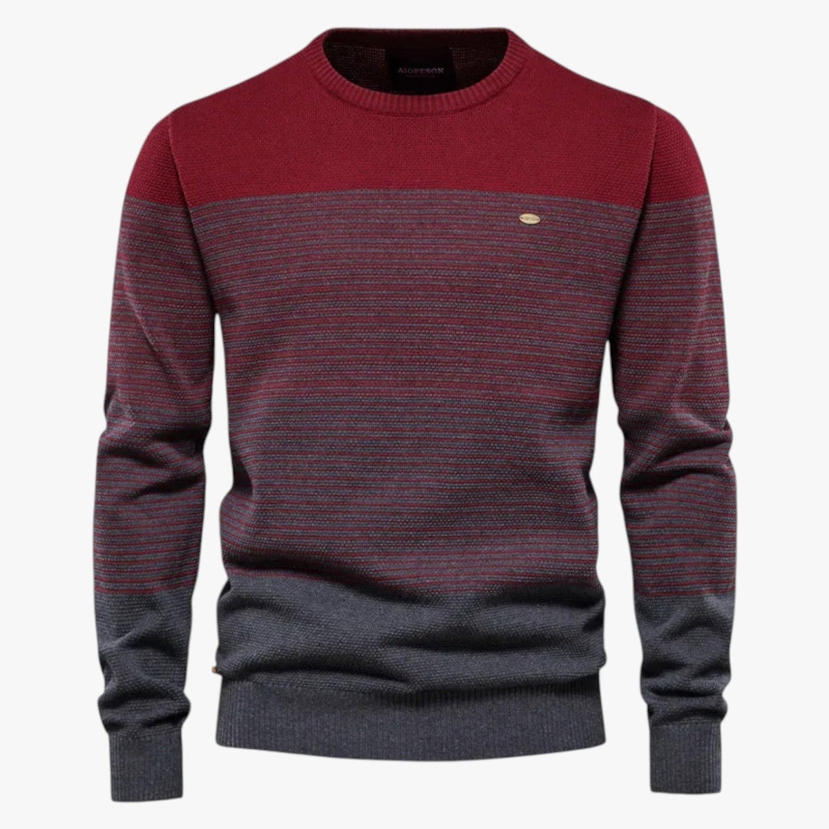 Eugene | Herren Ringel-Pullover mit Rundhalsausschnitt – Slim Fit und hochwertige Wärme