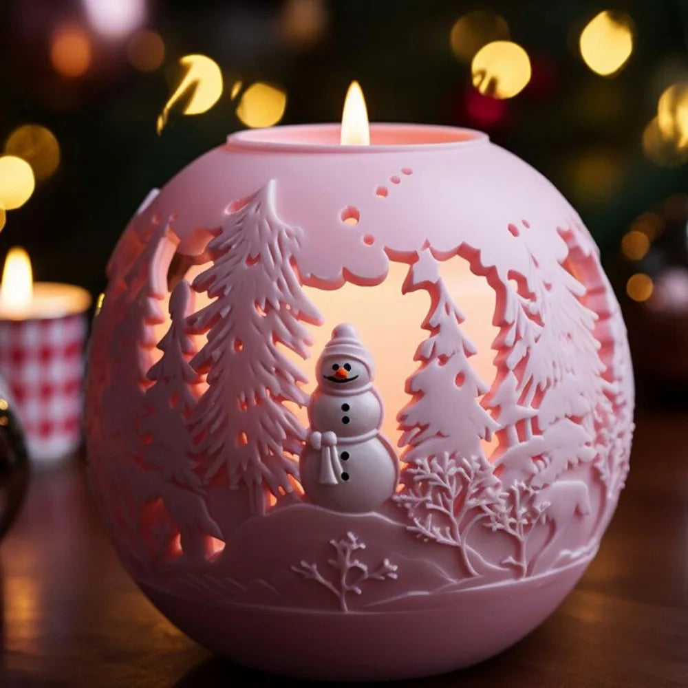 Elchkerze | Reliefform Winterwald - Festliche Dekoration und DIY-Geschenke