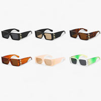 Ariëlle | Retro-Sonnenbrille mit quadratischem Rahmen und breiten Bügeln