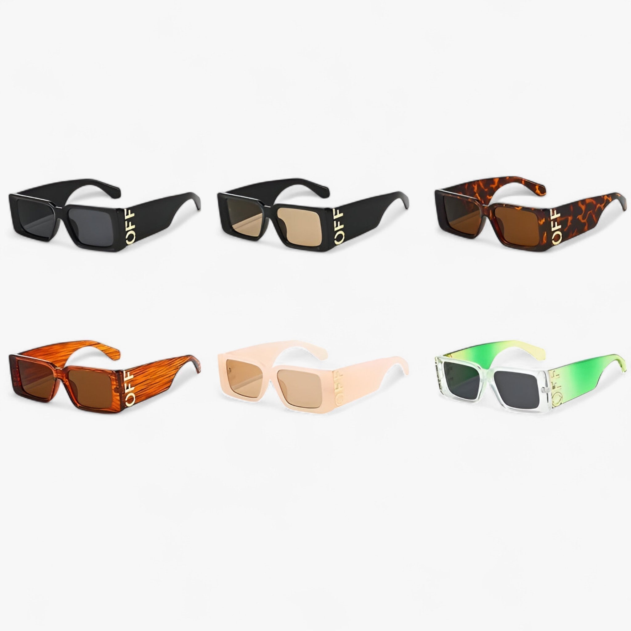 Ariëlle | Retro-Sonnenbrille mit quadratischem Rahmen und breiten Bügeln
