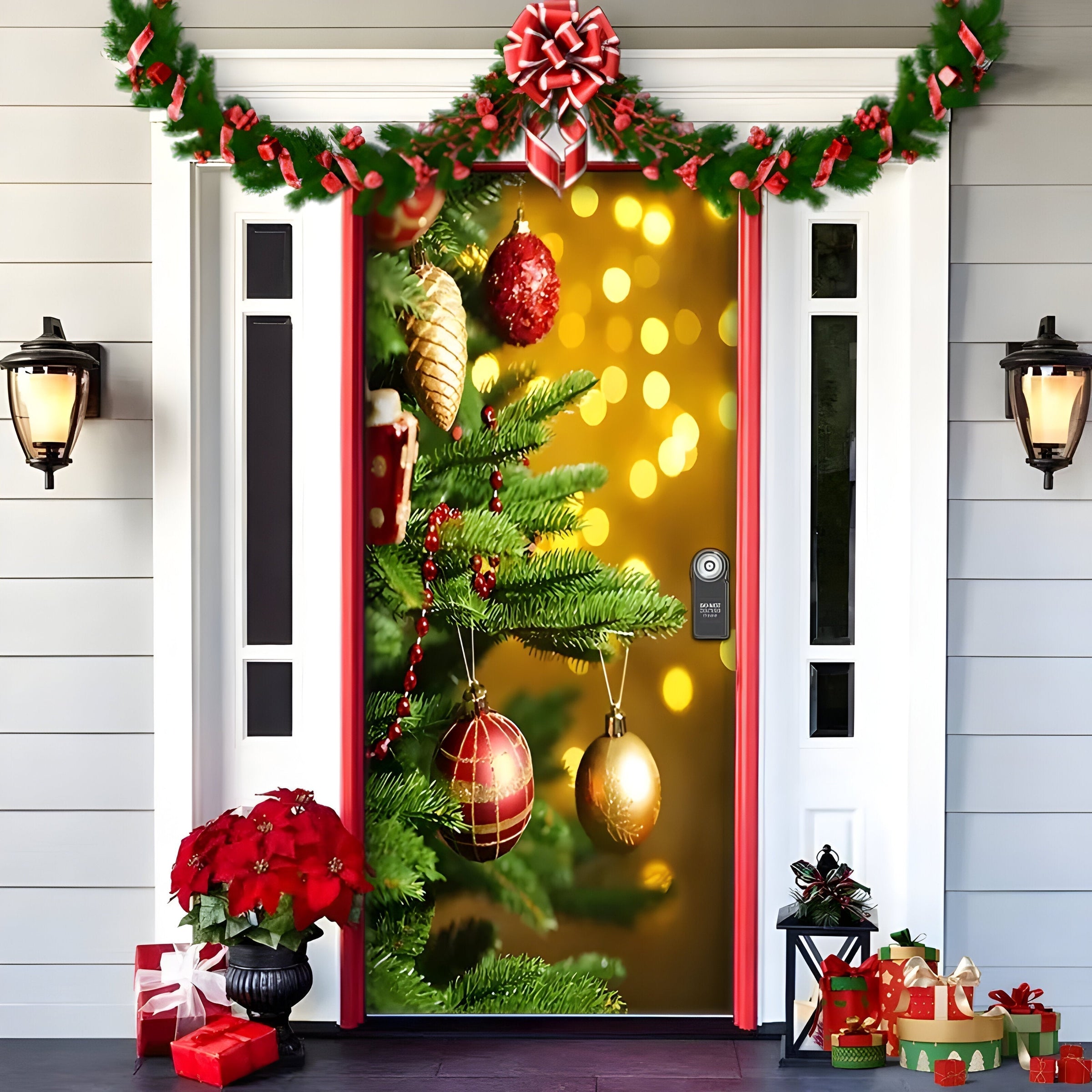 HolidayCheer | Polyester Weihnachts Hintergrundbanner - Schaffen Sie eine Festliche Atmosphäre für Ihre Dekorationen