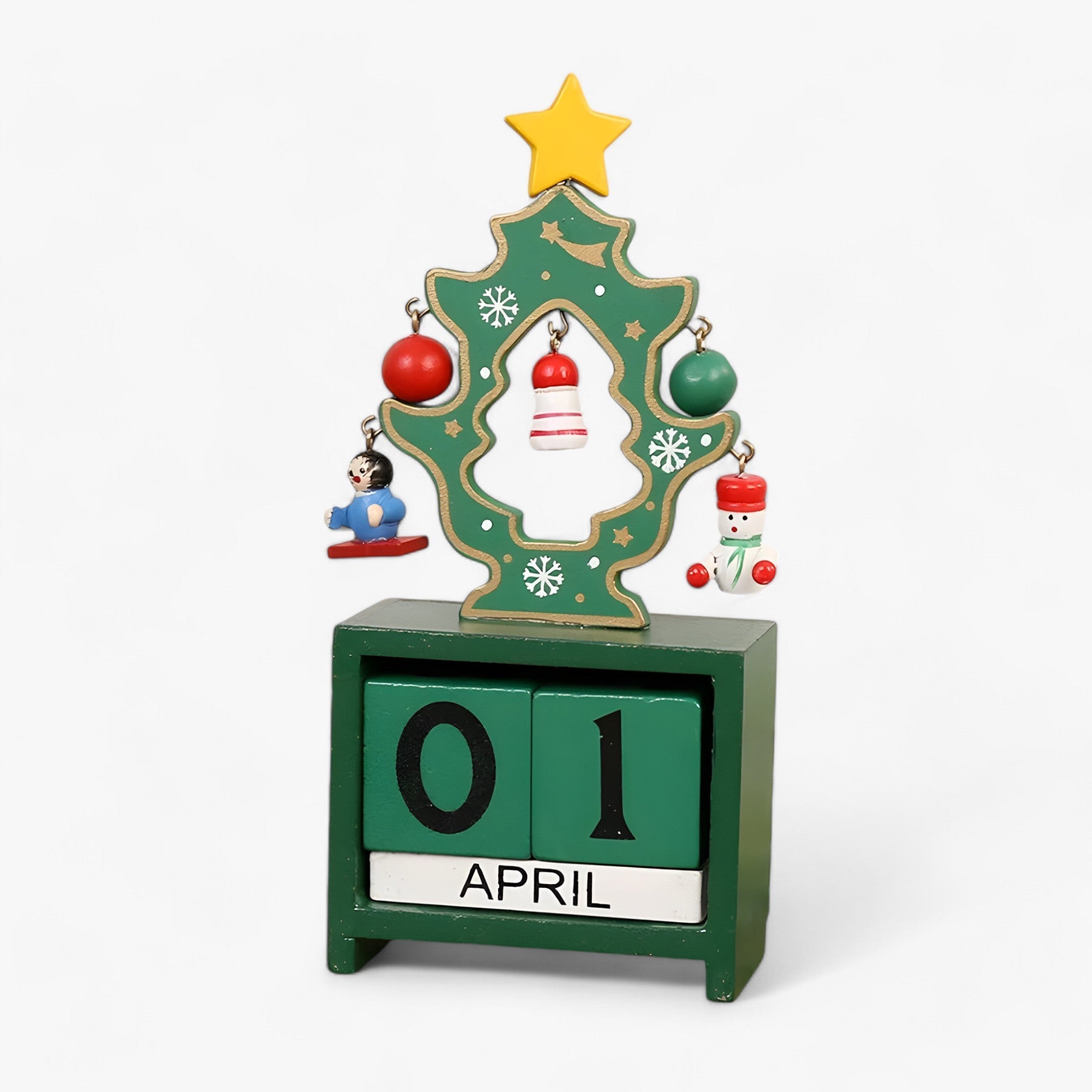 Feiertags Countdown Magie | Holz Weihnachtskalender mit Weihnachtsmann und Schneemann - Fügen Sie Ihren Feiern Aufregung hinzu