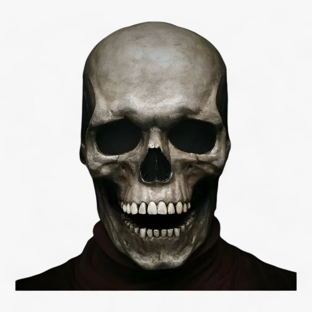 Vollkopf-Skelettmaske - Beweglicher Kiefer für einen erschreckenden Halloween-Effekt