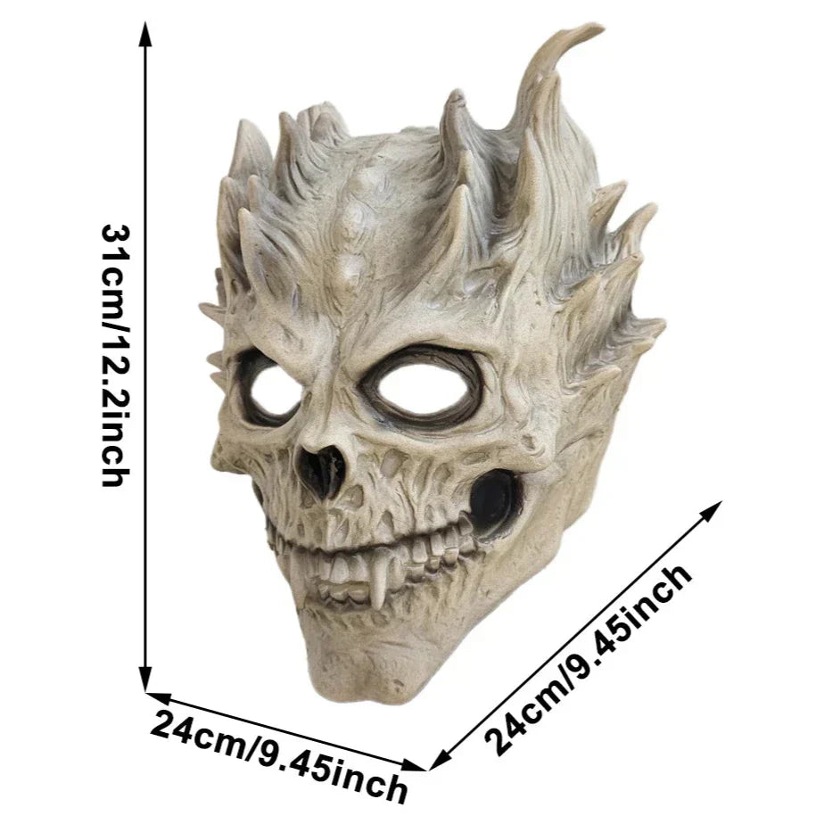 Gruselige Schädelmaske - Realistische Kopfmaske für Halloween