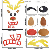 Weihnachts-Filzaufkleber für Türen und Fenster – festliche Dekoration für Zuhause