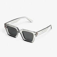 Alaric | Luxe unisex quadratische schwarze Sonnenbrille