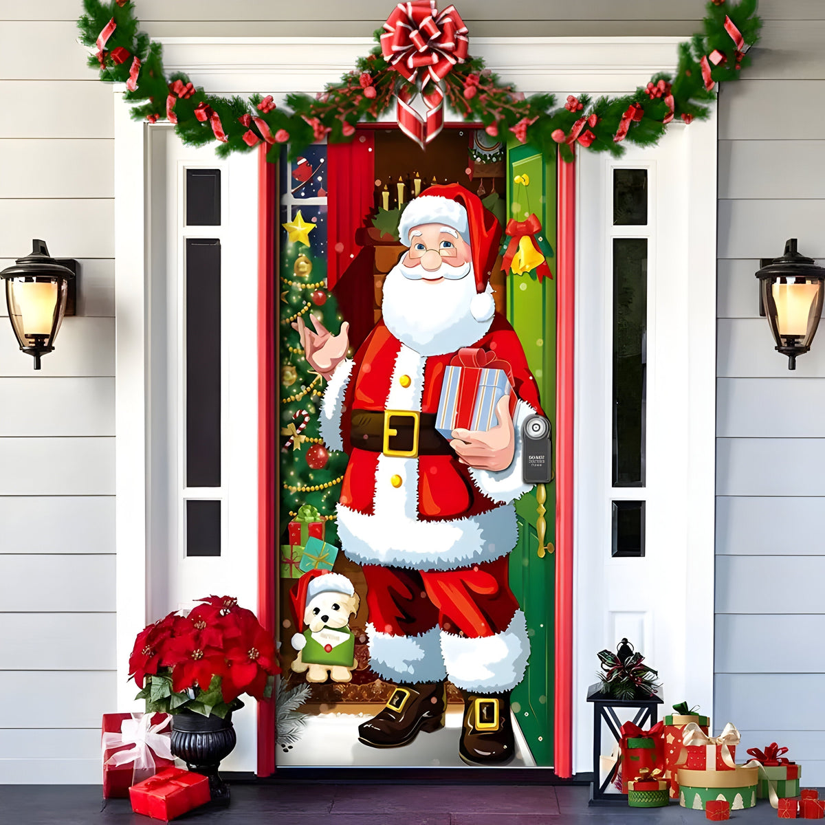 HolidayCheer | Polyester Weihnachts Hintergrundbanner - Schaffen Sie eine Festliche Atmosphäre für Ihre Dekorationen