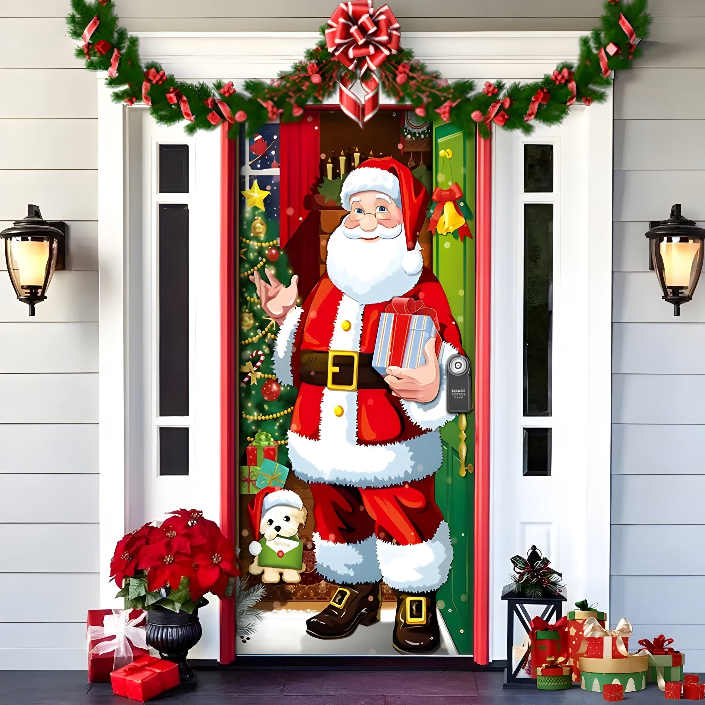 HolidayCheer | Polyester Weihnachts Hintergrundbanner - Schaffen Sie eine Festliche Atmosphäre für Ihre Dekorationen
