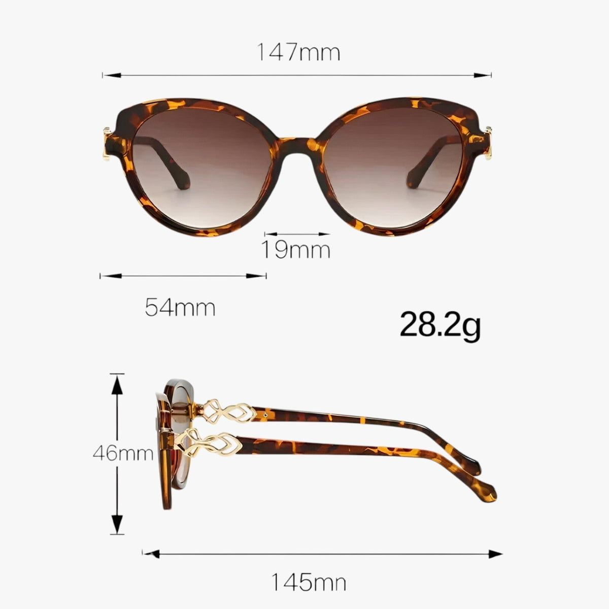 Ximena | Vintage Cat-Eye-Sonnenbrille für Frauen UV400