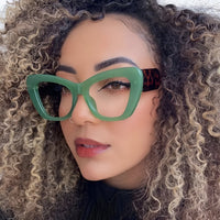 Melanie | Übergroße Katzenaugen-Sonnenbrille mit UV400-Schutz