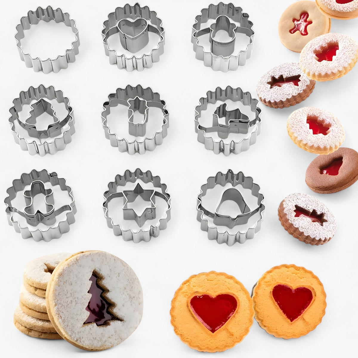 Mini Weihnachtsausstecher-Set - Perfekt für festliches Backen und Tortendekoration