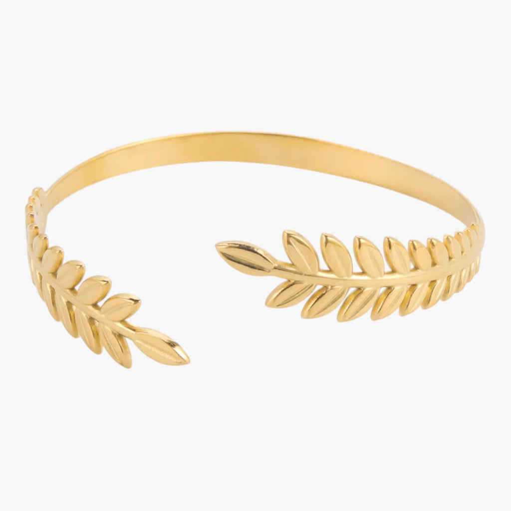 Adele | Goldener Boho-Armband mit Lorbeerblatt – Zeitlose Eleganz, die begeistert