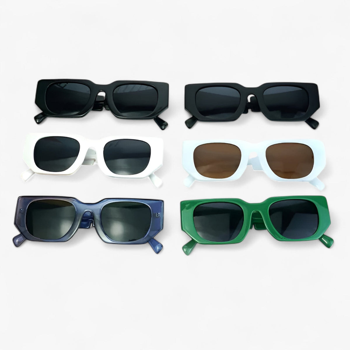 Axel | Rechteckige Sonnenbrille im Punk-Stil 2025