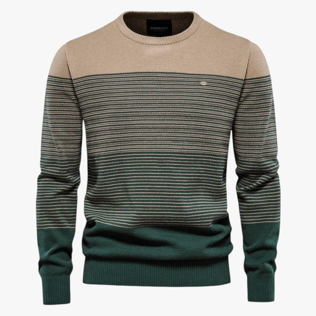 Eugene | Herren Ringel-Pullover mit Rundhalsausschnitt – Slim Fit und hochwertige Wärme