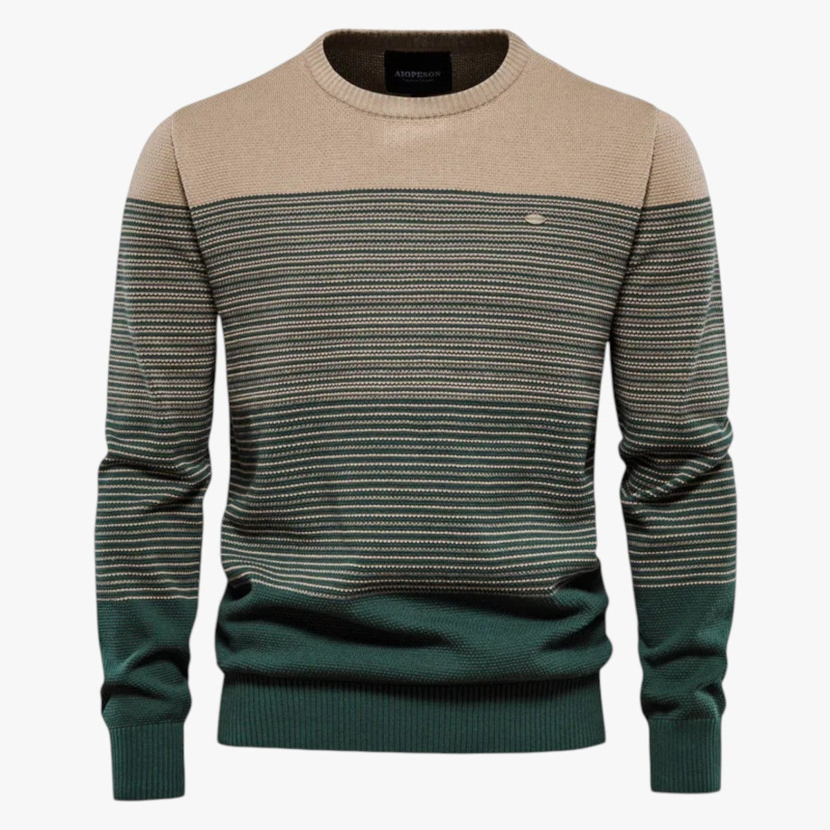 Eugene | Herren Ringel-Pullover mit Rundhalsausschnitt – Slim Fit und hochwertige Wärme
