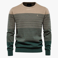 Eugene | Herren Ringel-Pullover mit Rundhalsausschnitt – Slim Fit und hochwertige Wärme