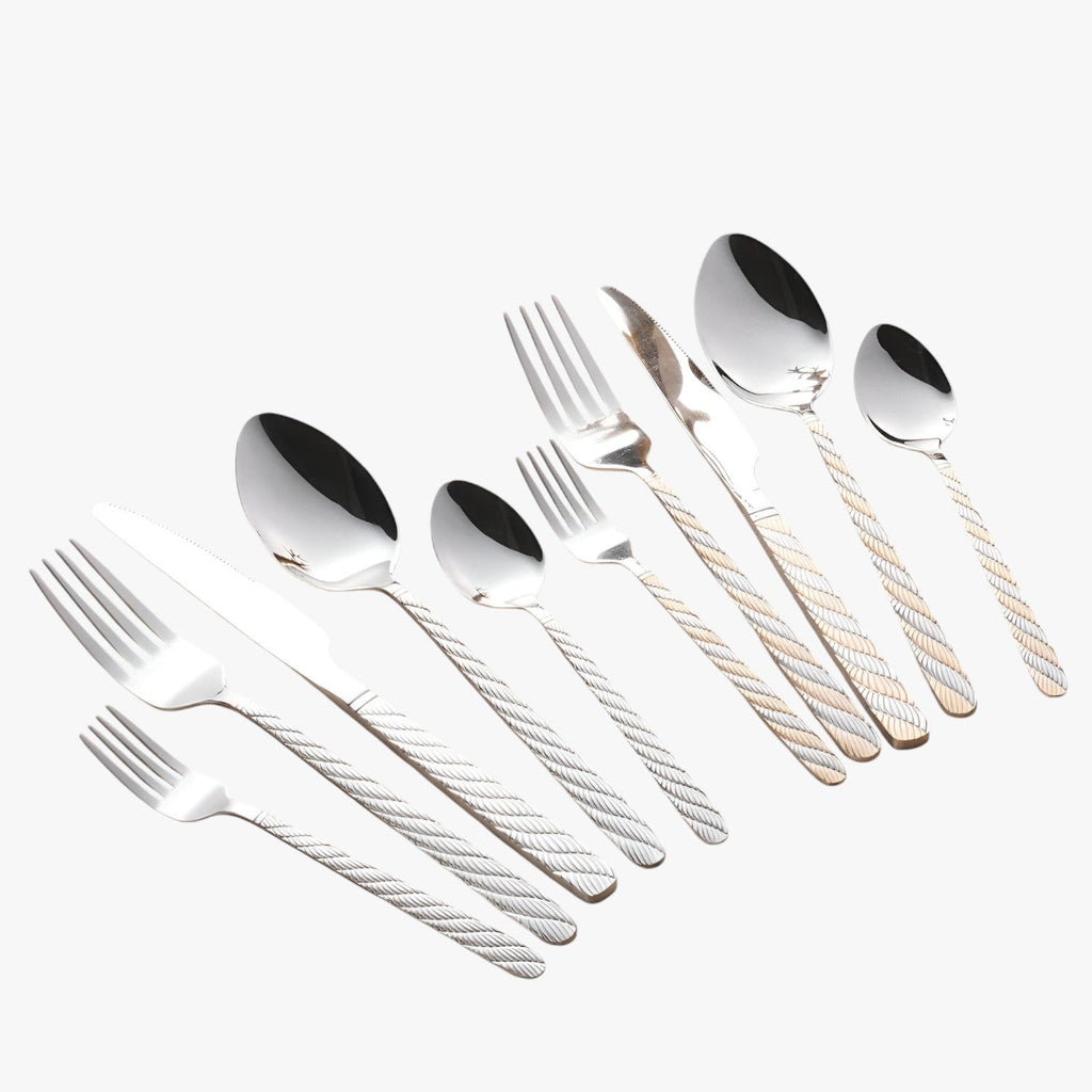 Haley | Set aus geflochtenem Besteck aus Edelstahl