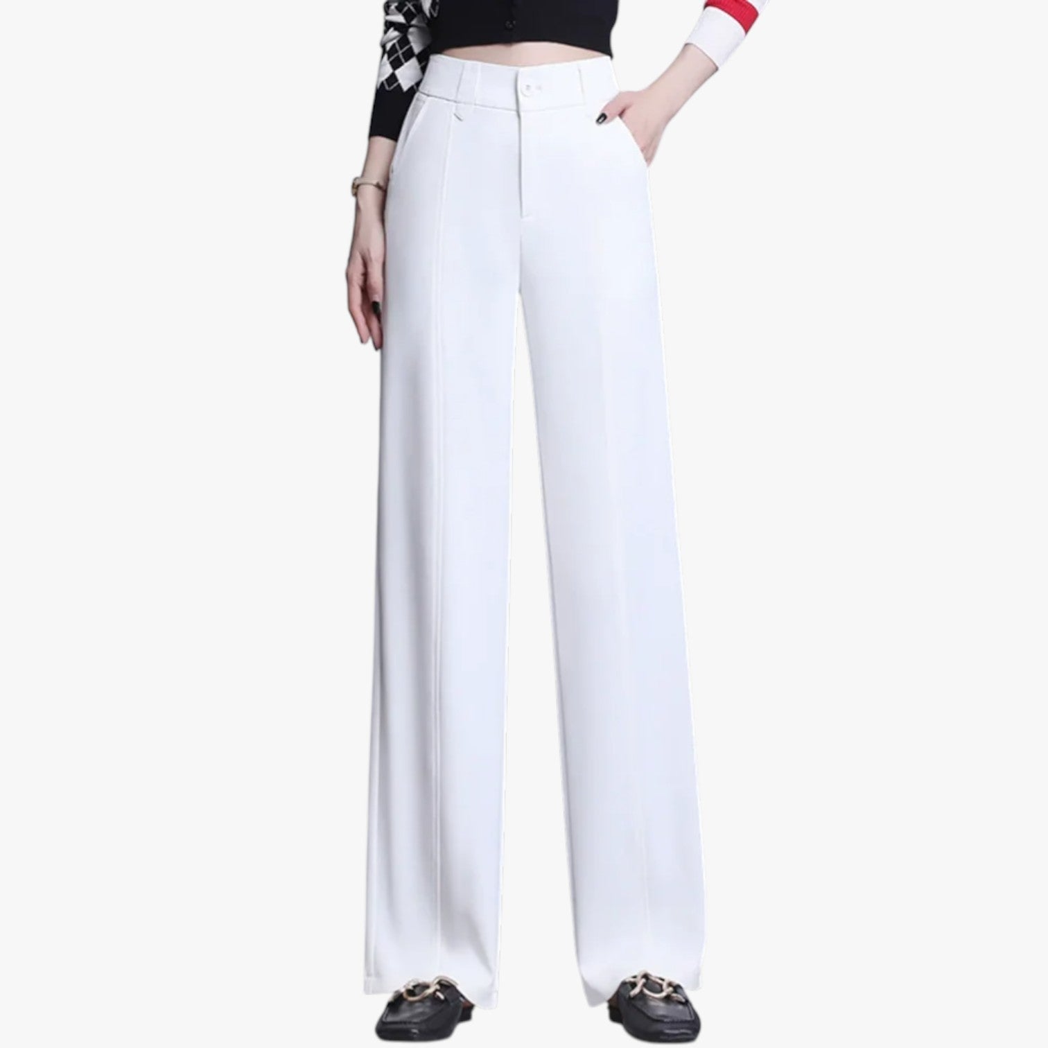 Regine | Oversize weiße Hosen – Eleganz und Komfort von L bis 6XL