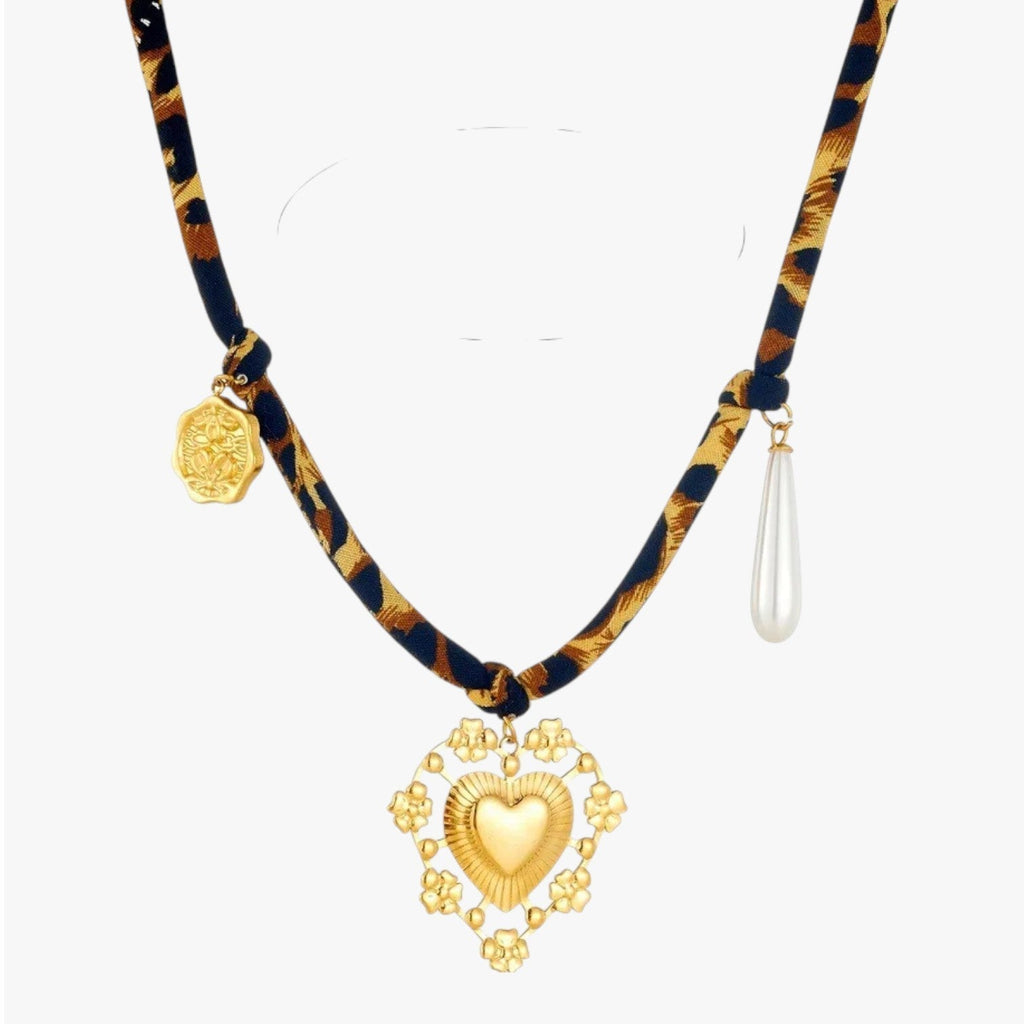 Maggie | Leoparden Charm-Halskette mit Golddetails Einzigartiger Stil und Perfektes Geschenk