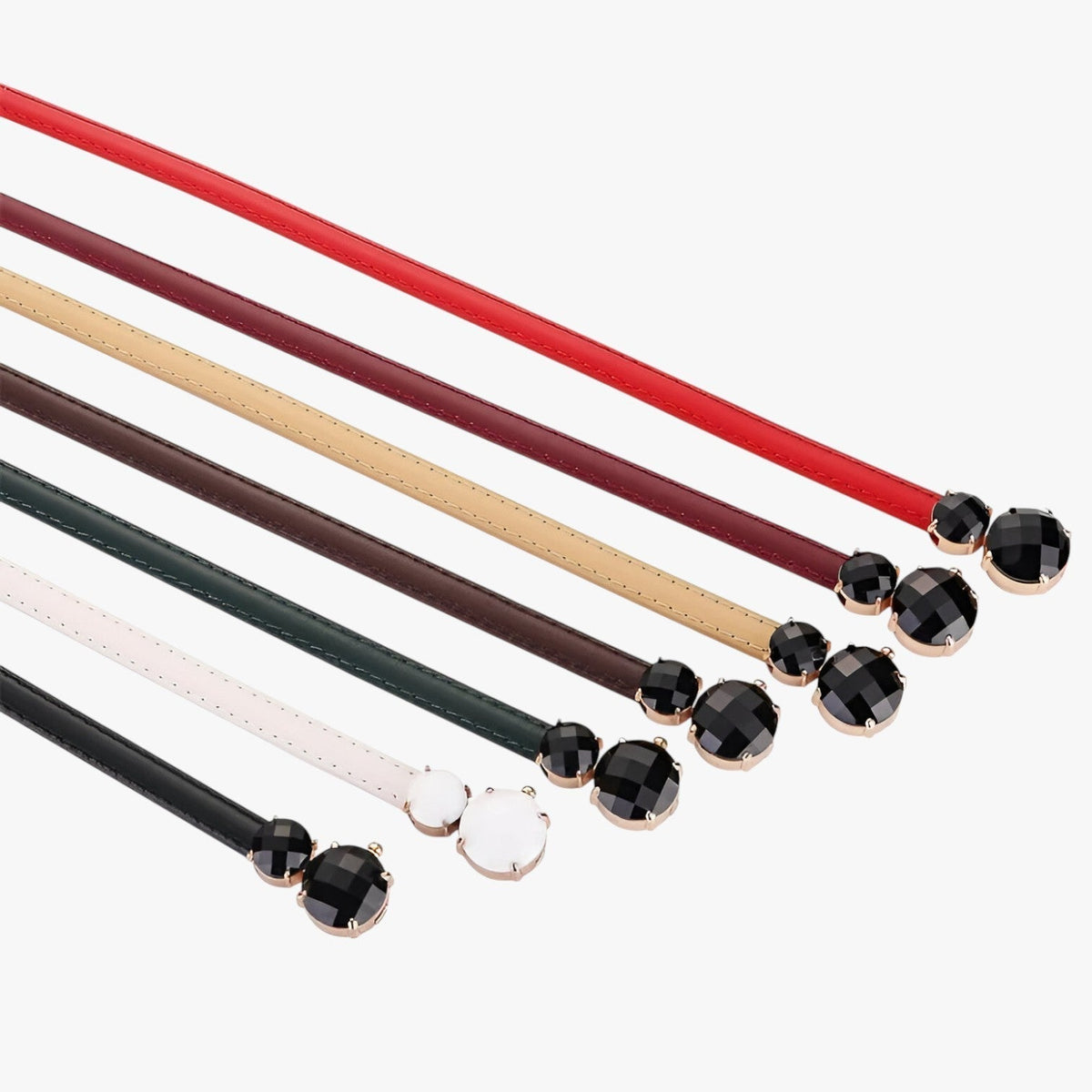 Caesy | Schmale Taille aus echtem Leder - Verstellbare Eleganz