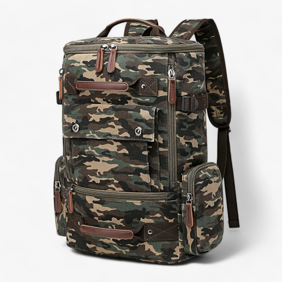 Enrique | Geräumiger Vintage Canvas-Rucksack mit Laptopfach