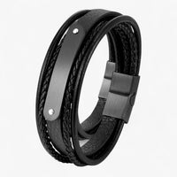Romeo | MKENDN Personalisiertes Lederarmband mit Namen oder Buchstabe