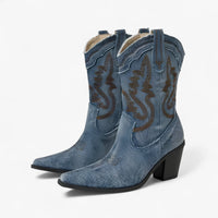 Savannah | Retro Western Stil gestickte Cowboystiefel