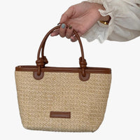 Herbst | Leichte Strohtasche für den Sommer, Chic und bereit für den Strand