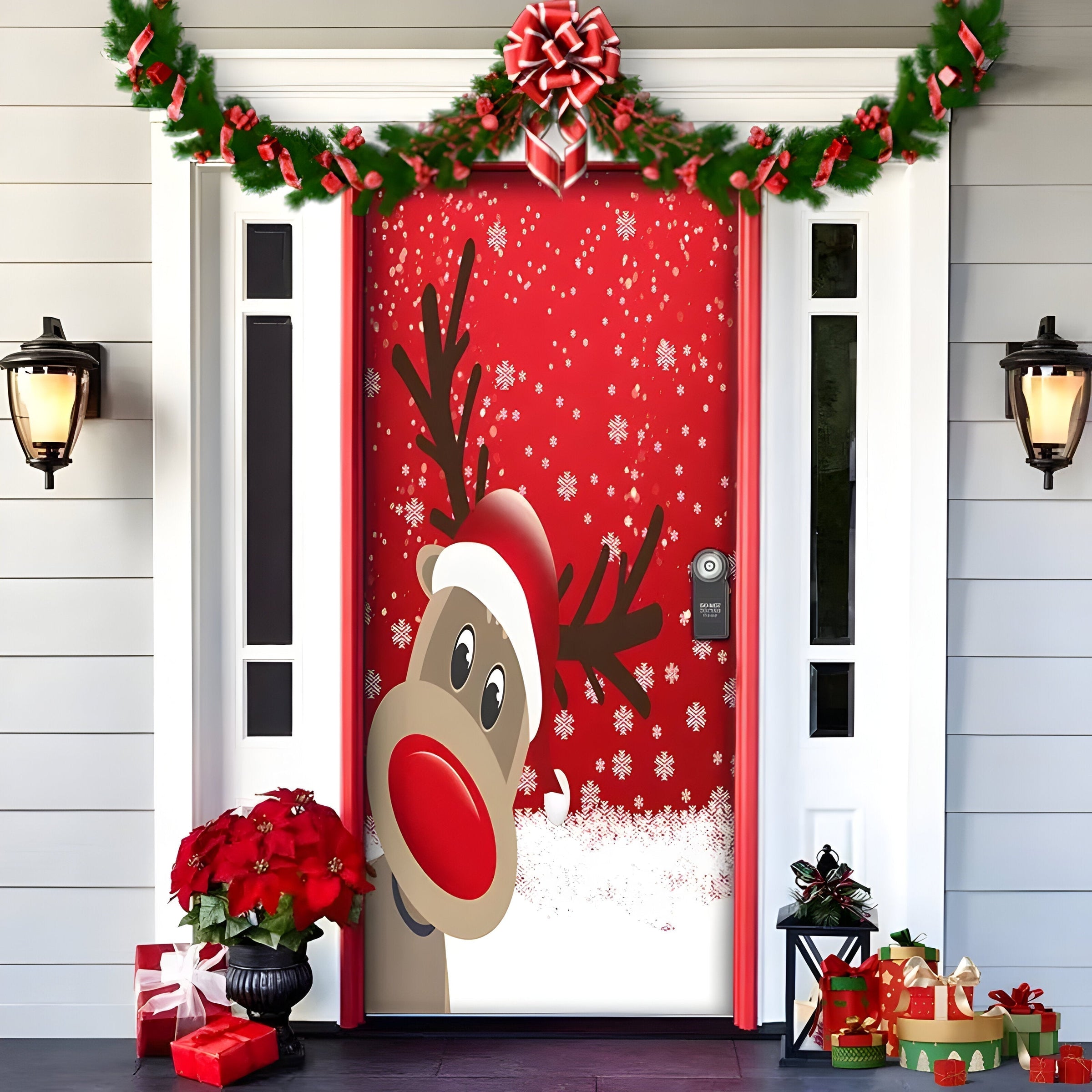 HolidayCheer | Polyester Weihnachts Hintergrundbanner - Schaffen Sie eine Festliche Atmosphäre für Ihre Dekorationen