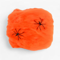 Halloween-Webennetz - Dehnbares Spinnennetz und Spinnen für düstere Party-Accessoires
